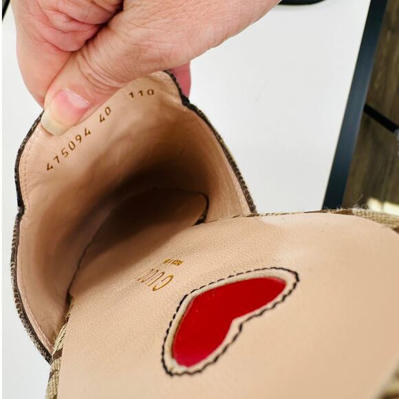 NWOT Gucci Princetown Slipper in Beige & Ebony GG Canvas 40 / 10 - Picture 8 of 16